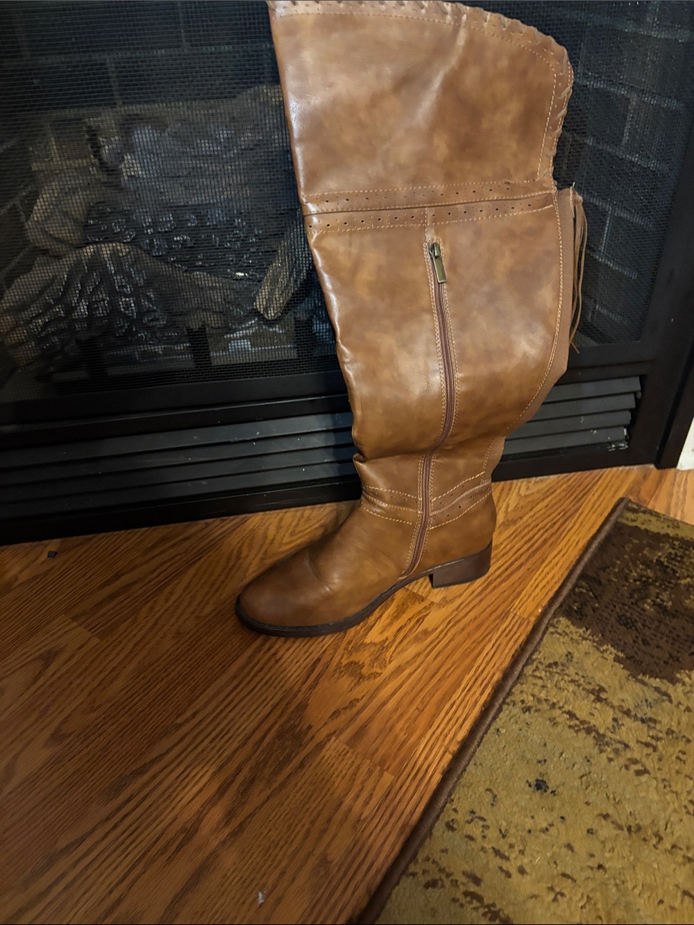 Avenue Cognac Over-the-Knee Boots